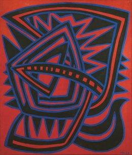 Hlava  1987  akryl na plátně  90/100 cm