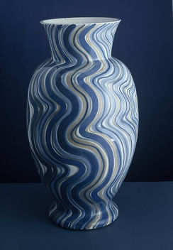 Vase 2003 translucent paint under glazing on porcelain height 50 cm