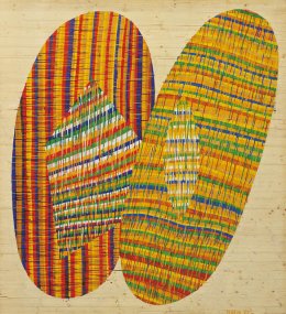 Dvě bubliny  1997  akryl na dřevěné desce  230/240 cm
